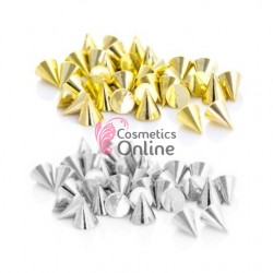 Decoratiuni pentru unghii DC011 tinte din metal pentru unghii, Argintii si Aurii